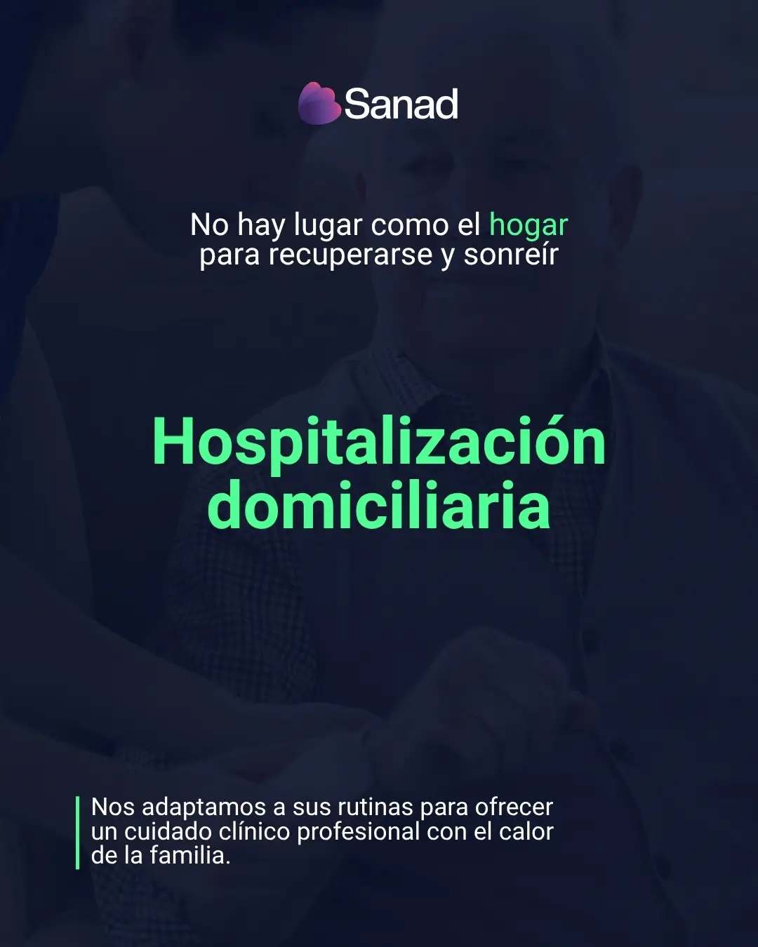 Publicación sobre hospitalización domiciliaria, ver en Instagram